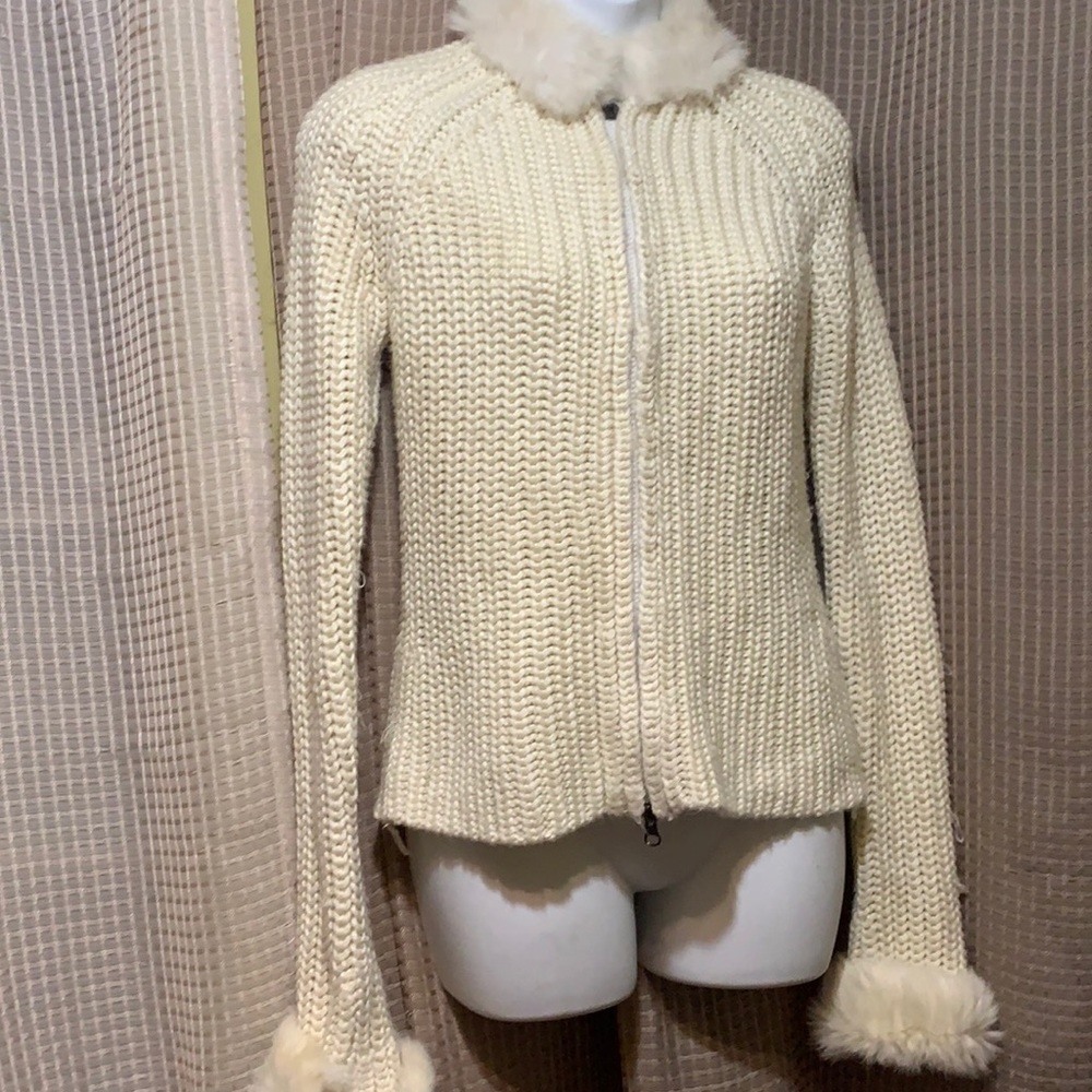 Faux fur zip up